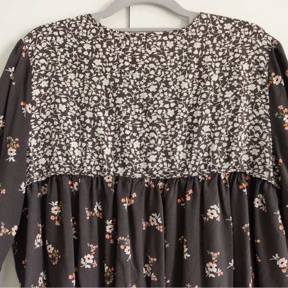 Matilda Jane Dream In the Breezeway Long Sleeve Blouse Sz L Floral V-Neck Boho - Picture 7 of 10